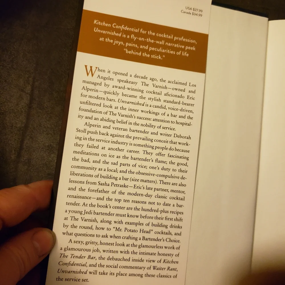 Unvarnished: A Gimlet-eyed Look at Life‎ Behind the Bar Hardcover
